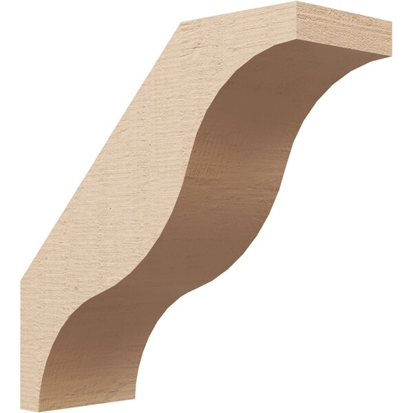 Ekena Millwork 5-inch W x 14-inch D x 14-inch H Funston Rough Cedar Woodgrain TimberThane Knee Brace, Primed BRCUR05X14X14FSTRCPR - main